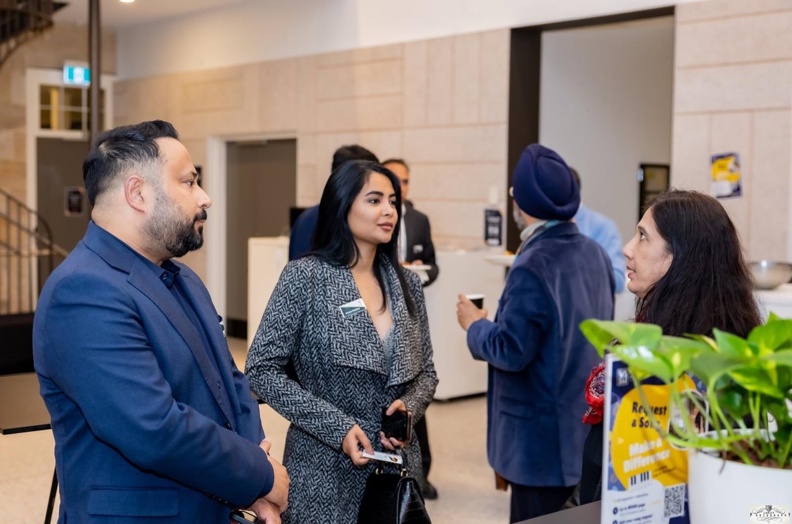Networking at the Artha Business Roundtable with the High Commissioner of India, Mr Nagesh Singh.