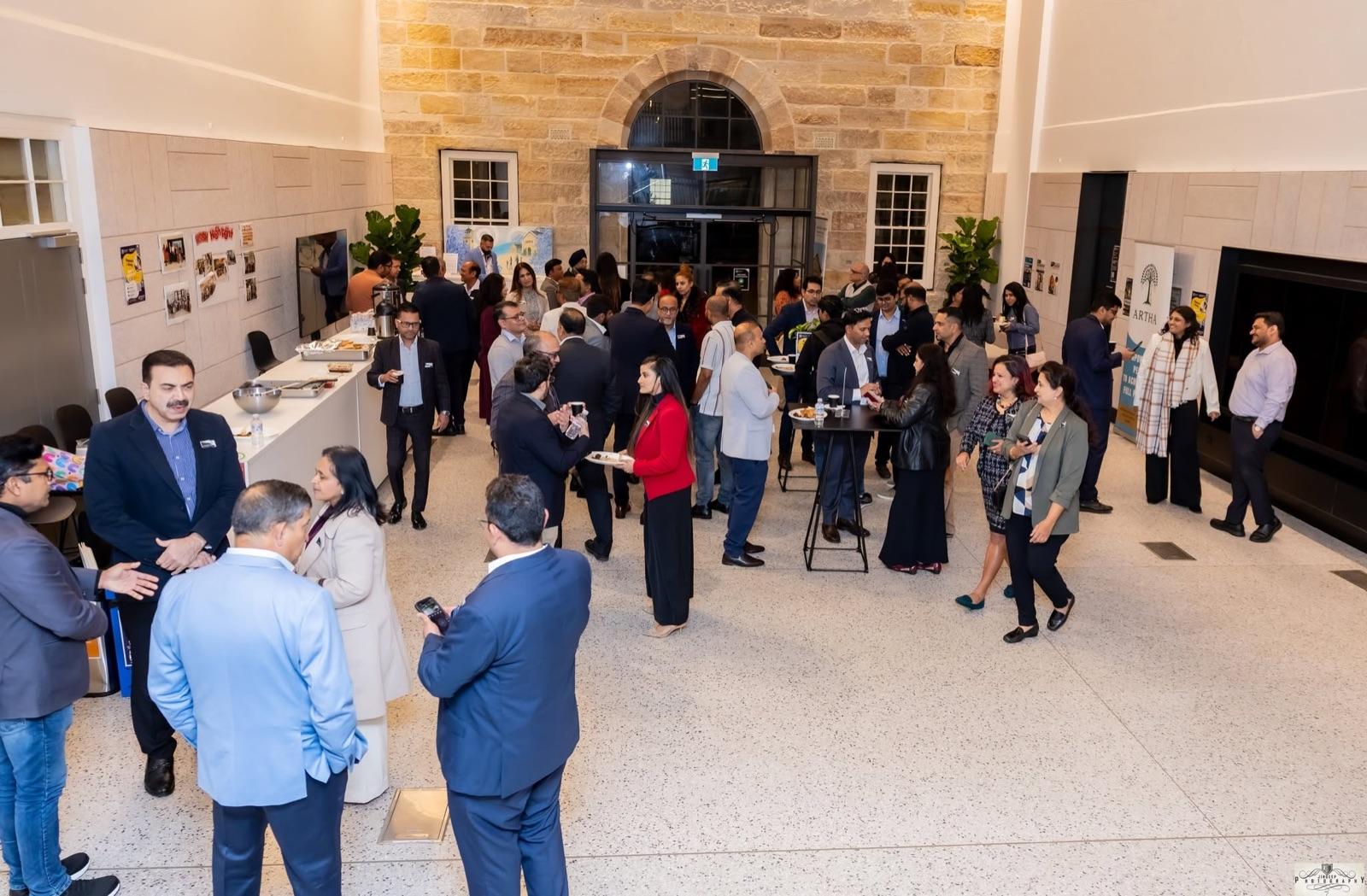 Guests in conversation at the Artha Business Roundtable.