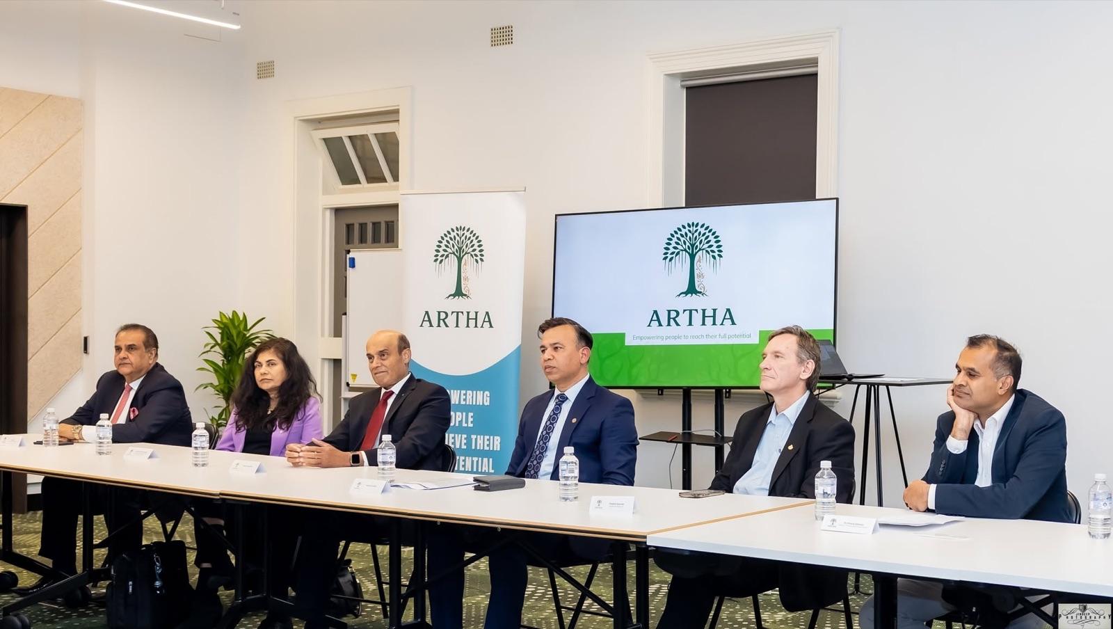 The Artha community gathered for the Business Roundtable.